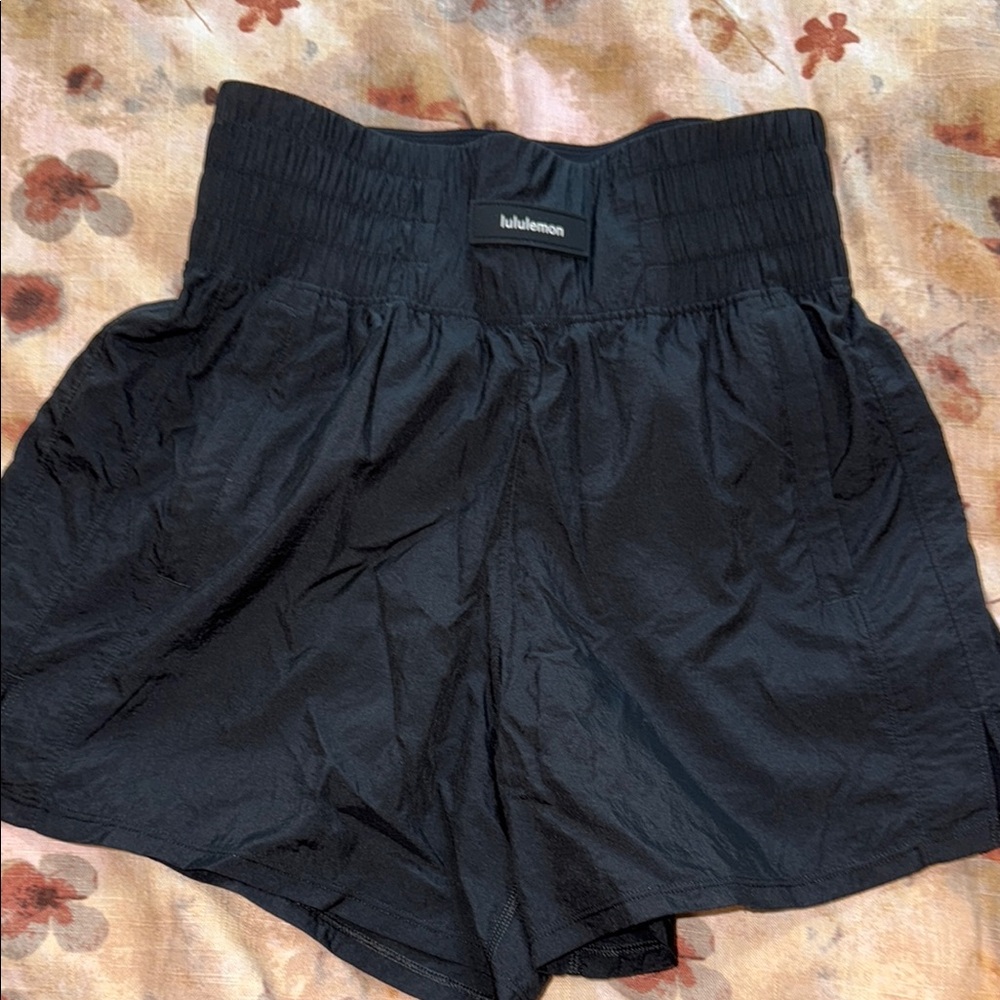 lululemon athletica Black Athletic Boxer Shorts with Elastic Waistband